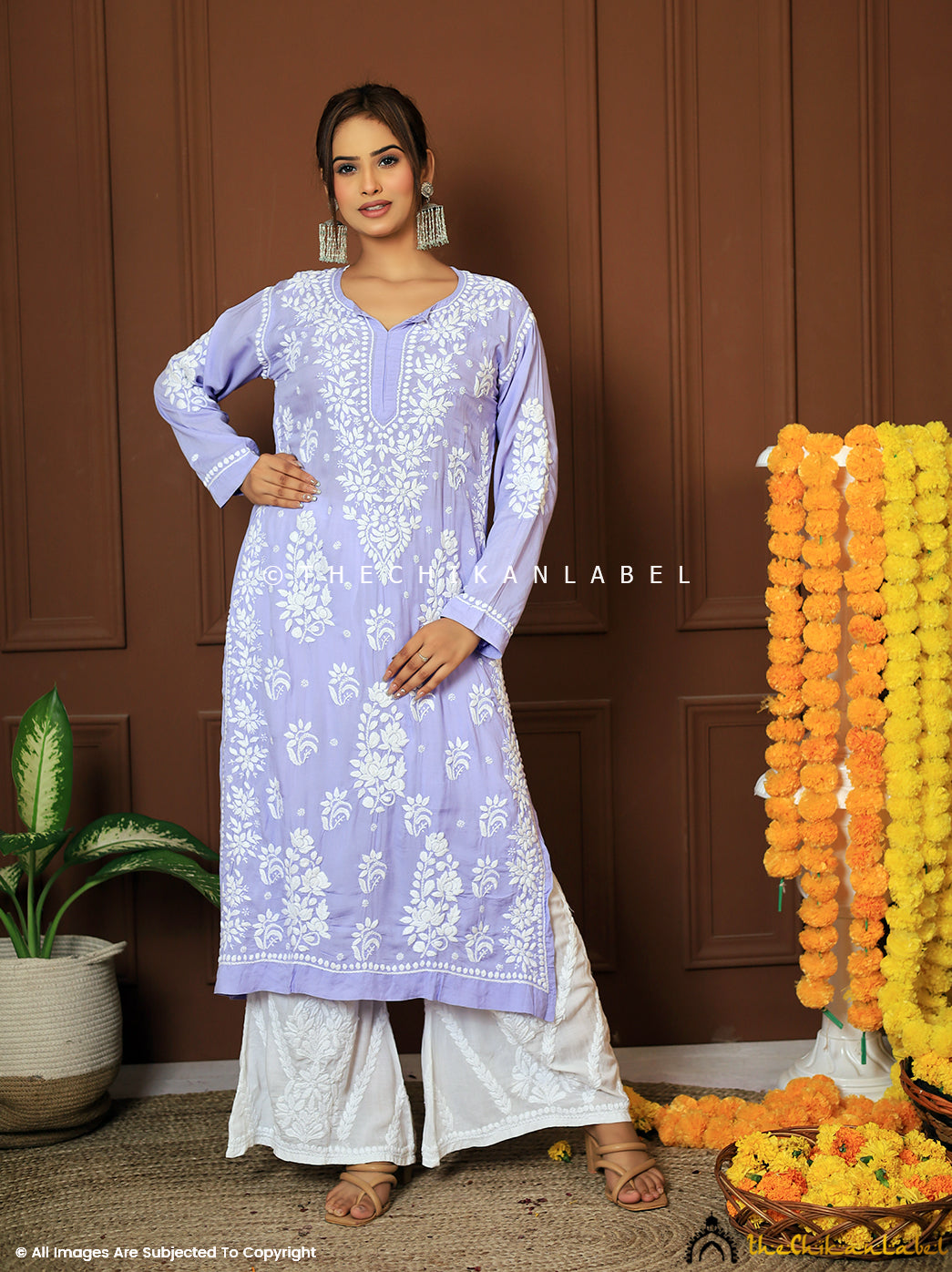 Georgette Embroidered Ladies Yellow Lucknowi Chikankari Suit, Stitched at  Rs 1250 in Lucknow